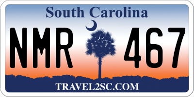 SC license plate NMR467