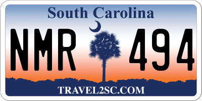 SC license plate NMR494