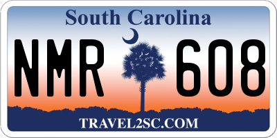 SC license plate NMR608