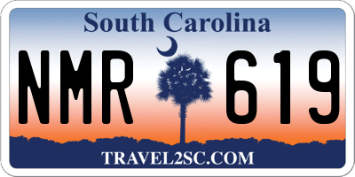 SC license plate NMR619