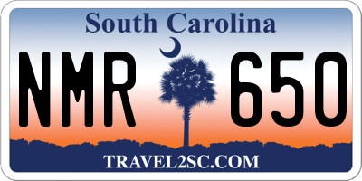 SC license plate NMR650