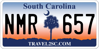 SC license plate NMR657