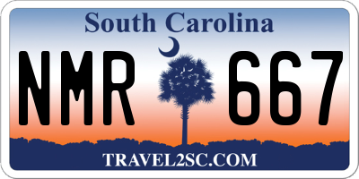 SC license plate NMR667
