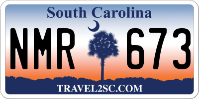 SC license plate NMR673