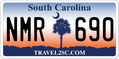SC license plate NMR690