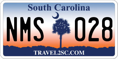 SC license plate NMS028
