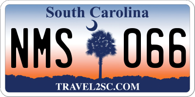 SC license plate NMS066