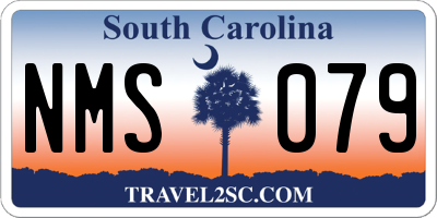SC license plate NMS079