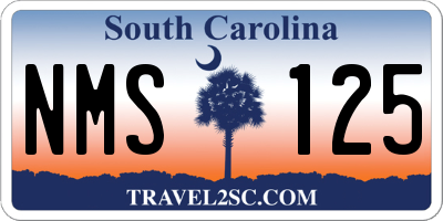 SC license plate NMS125