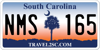 SC license plate NMS165