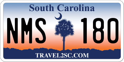 SC license plate NMS180