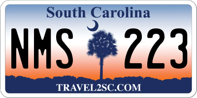 SC license plate NMS223