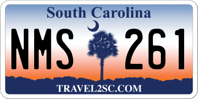 SC license plate NMS261