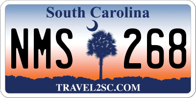SC license plate NMS268
