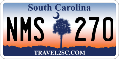 SC license plate NMS270