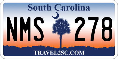 SC license plate NMS278