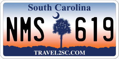 SC license plate NMS619