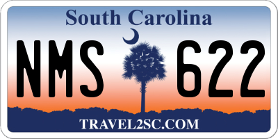 SC license plate NMS622