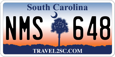 SC license plate NMS648