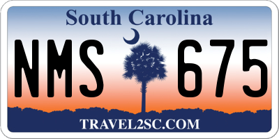 SC license plate NMS675