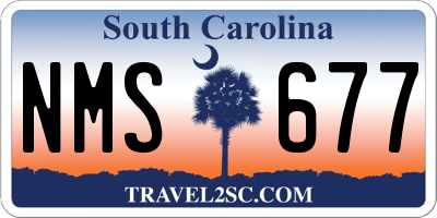 SC license plate NMS677