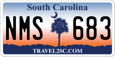 SC license plate NMS683