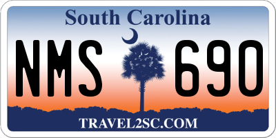 SC license plate NMS690