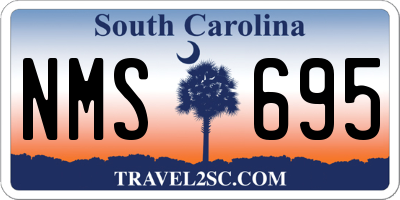 SC license plate NMS695