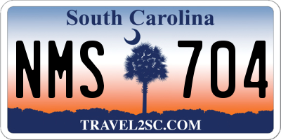 SC license plate NMS704