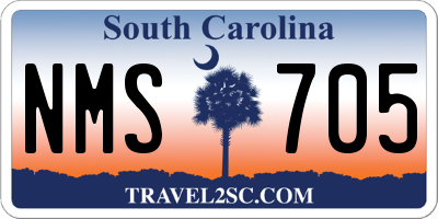 SC license plate NMS705