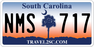 SC license plate NMS717