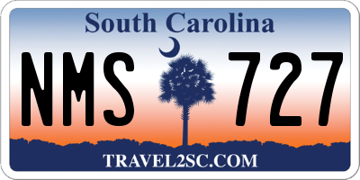 SC license plate NMS727