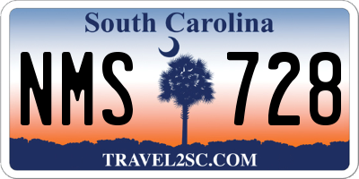 SC license plate NMS728