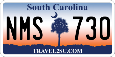 SC license plate NMS730