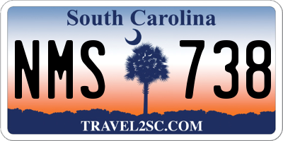 SC license plate NMS738