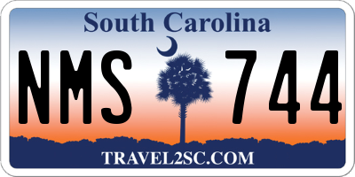SC license plate NMS744