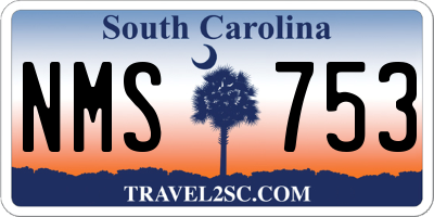 SC license plate NMS753
