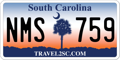 SC license plate NMS759