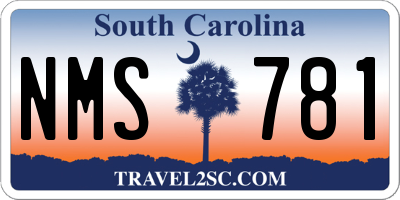 SC license plate NMS781