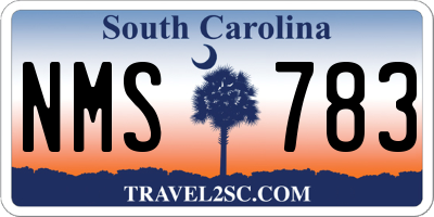 SC license plate NMS783