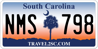 SC license plate NMS798