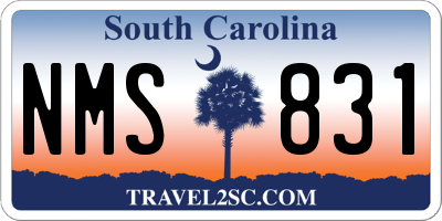 SC license plate NMS831