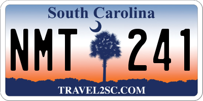 SC license plate NMT241