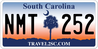 SC license plate NMT252