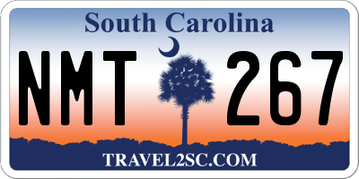 SC license plate NMT267