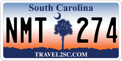 SC license plate NMT274
