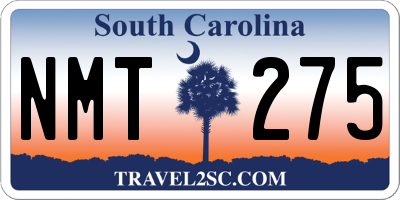 SC license plate NMT275