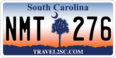 SC license plate NMT276