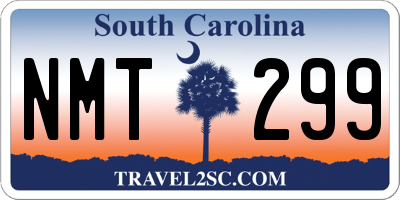 SC license plate NMT299