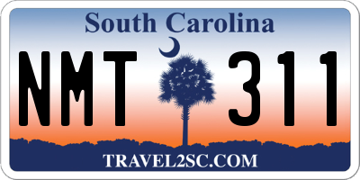 SC license plate NMT311